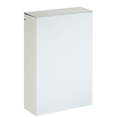 BLANKA Poubelle murale 20L ac étrier Blanc Signalisation