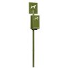 borne proprete canine sur poteau liasse vert olive hygeca