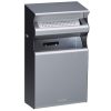cendrier 2l corbeille mural 15l gris manganese gris metal kopa