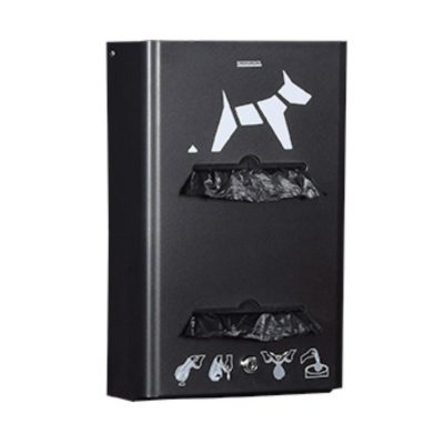 distributeur proprete canine mural rouleau gris manganese hygeca