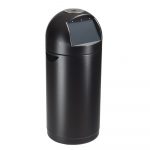 poubelle avec couvercle a trappe et cendrier 52l noir cyvomax green