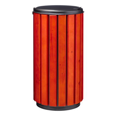 corbeille a poser ou fixer 80l zeno protec gris manganese