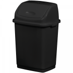 poubelle a couvercle basculant 5l noir clap green