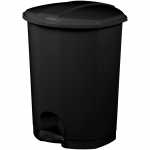 poubelle a pedale 50l noir prima green