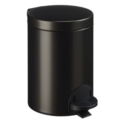 poubelle a pedale 5l gris manganese sanelia